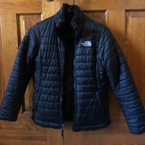 Girls North Face Mossbud Swirl Reversible Jacket